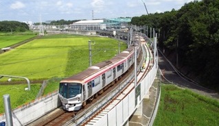 つくばｴｸｽﾌﾟﾚｽ線､車両基地入出庫線複線化工事 提供：鉄道・運輸機構